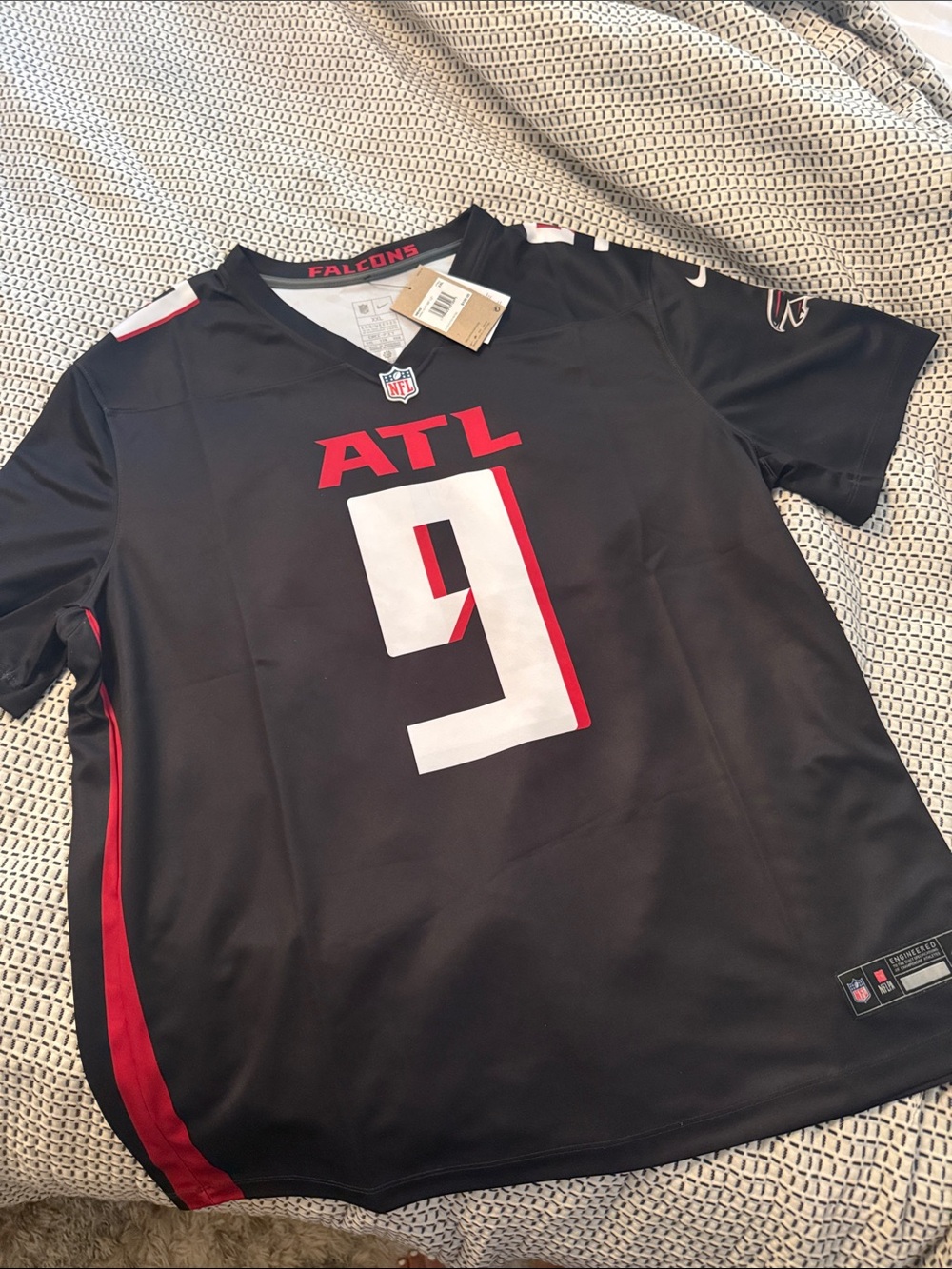 Nike Atlanta Falcons #9 Black and Red Men's Football Jersey